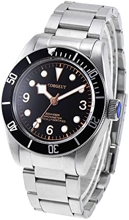 41mm Corgeut Sapphire Glass Black Bay Black Dial deployment buckle Japan men Miyota Auto watches B012