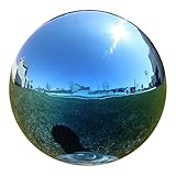 Lily's Home Gazing Globe Mirror Ball in Blue Stainless Steel. (10 Inch)