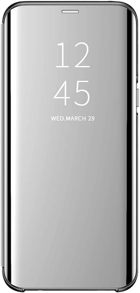 Compatible Samsung Galaxy A70 Case, Smart Clear View Window Stand PC Mirror Flip Case 360 Degree Protective Cover for Samsung Galaxy A50/A40