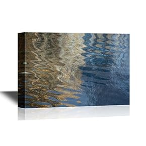 Canvas Wall Art - Water Surface with Ripples - Gallery Wrap Modern Home Art | Ready to Hang - 12x18 inches