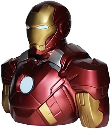 Semic Distibution BBSM002 Avengers Iron Man MkVII Deluxe Money Bank, Multicolored
