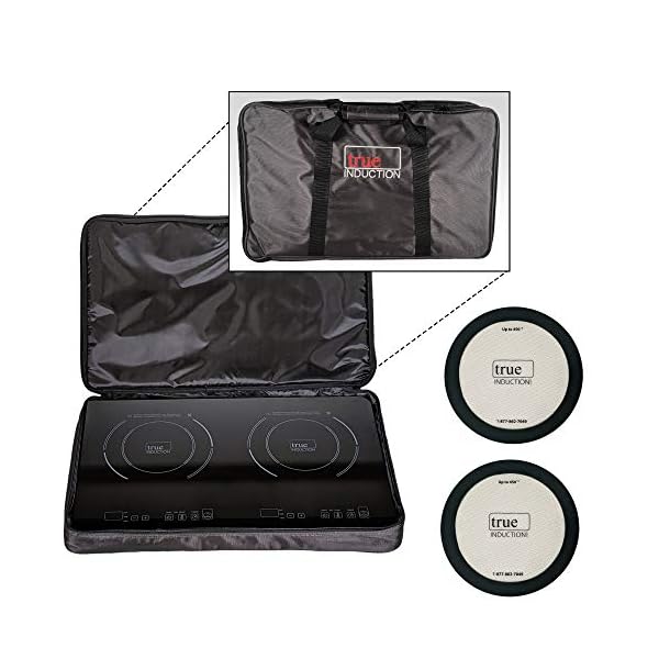 True Induction Portable Double Burner Induction Cooktop w/FREE CARRYING