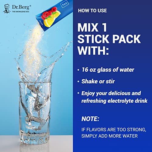 Dr. Berg's Electrolytes Powder Packets Travel Size Electrolyte