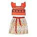 Tacobear Moana Costume Girls Adventure Outfit Halloween Cosplay Party Princess Dress Up for Little Girls