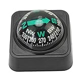 Vehicle Auto Car Boat Truck Navigation Guide Digital Ball Shaped Compass Black