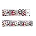 Amawell for Fitbit Versa Band,Silicone Adjustable Replacement Sport Strap Printed Bands with Classic Buckle for Fitbit Versa Fitness Smart Watch (Floral Pattern-5, Small)