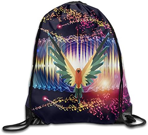 Logan Parrot Paul unique Logo Bag,Sport Gym Sack Drawstring Backpack Bag