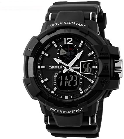 VIGOROSO Men's Climbing Digital Quartz Shock Military Army Relogio Feminino Masculino Multifunction LED Sports Watches (Black)