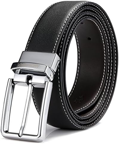 Men's Genuine Leather Belt Removable Buckle Rotated Reversible Belts and Gift Box For ANDY GRADE