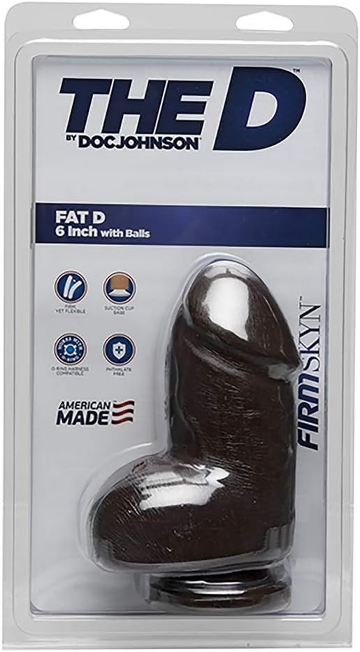 Doc Johnson Fat D 6 in w Balls Firmaskyn Dildos, 800 g, Brown - Image 3