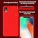 TORRAS [Love Series iPhone X Case 2017 (ONLY), Liquid Silicone Gel Rubber Shockproof Case Soft Microfiber Cloth Lining Cushion Compatible with iPhone X (2017), Red