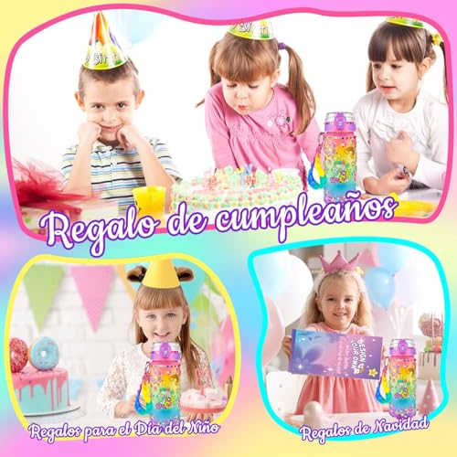 Kit de Manualidades para Niñas Juguetes para Niñas 4-12 Años, Regalo Niña el Día del Niño, Diamond Painting para Niños de Botella Agua DIY, Regalos para Niña Cumpleaños de 5 6 7 8 9 10 11 12 Años