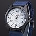 LandFox Watch, Mens Stainless Steel Military Sports Analog Quartz Watch Blue