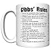 NCIS Gibbs' Rules Coffee Mug With Distressed Title, Old Edition