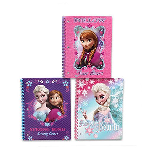 Licensed Character Spiral Notebook 3 pc Set (Disney Frozen)