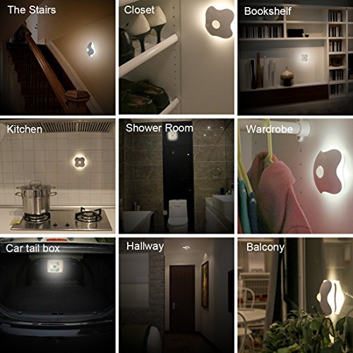 image for Yaufey Motion Sensor Night Light Built-in Lithium Battery Powered Rech