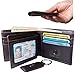 LAGOART Genuine Leather Bifold Wallets For Men Front Pocket Slim Mens Wallet 2 ID Window