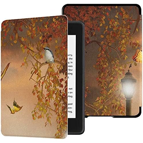 Colorful Star Slimshell Case for Kindle Paperwhite 10th Generation 2018 - Lightweight PU Leather Kindle Paperwhite Covers for All-New Kindle Paperwhite - Bird & Butterflies