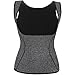 TELALEO Neoprene Sauna Waist Trainer Corset Vest for Weight Loss, Hot Sweat Slimming Vest for Women-Gray-2XL