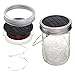 Mason Jar Lights Lids Wide Mouth Waterproof, iThird Solar String Lights Outdoor 2 Pack 10 LED Warm White for Wedding Christmas Holloween Party Deck Balcony Decorative Lighting(Jars Not Included)