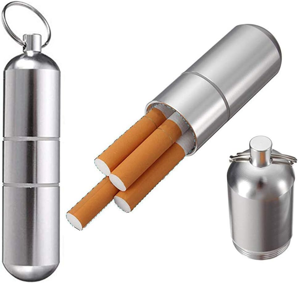 Keychain Cigarette case(2 Pcs), Waterproof Cigarette Box for Pocket