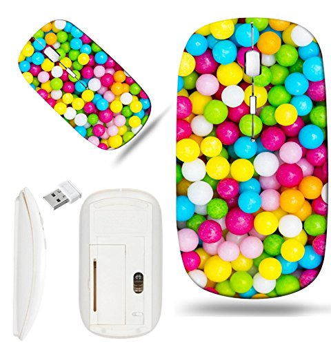 Luxlady Wireless Mouse White Base Travel 2.4G Wireless Mice with USB Receiver, 1000 DPI for notebook, pc, laptop, macdesign IMAGE ID: 23552150 Love pearl pearl sugar sweet sweets cake decoration multi