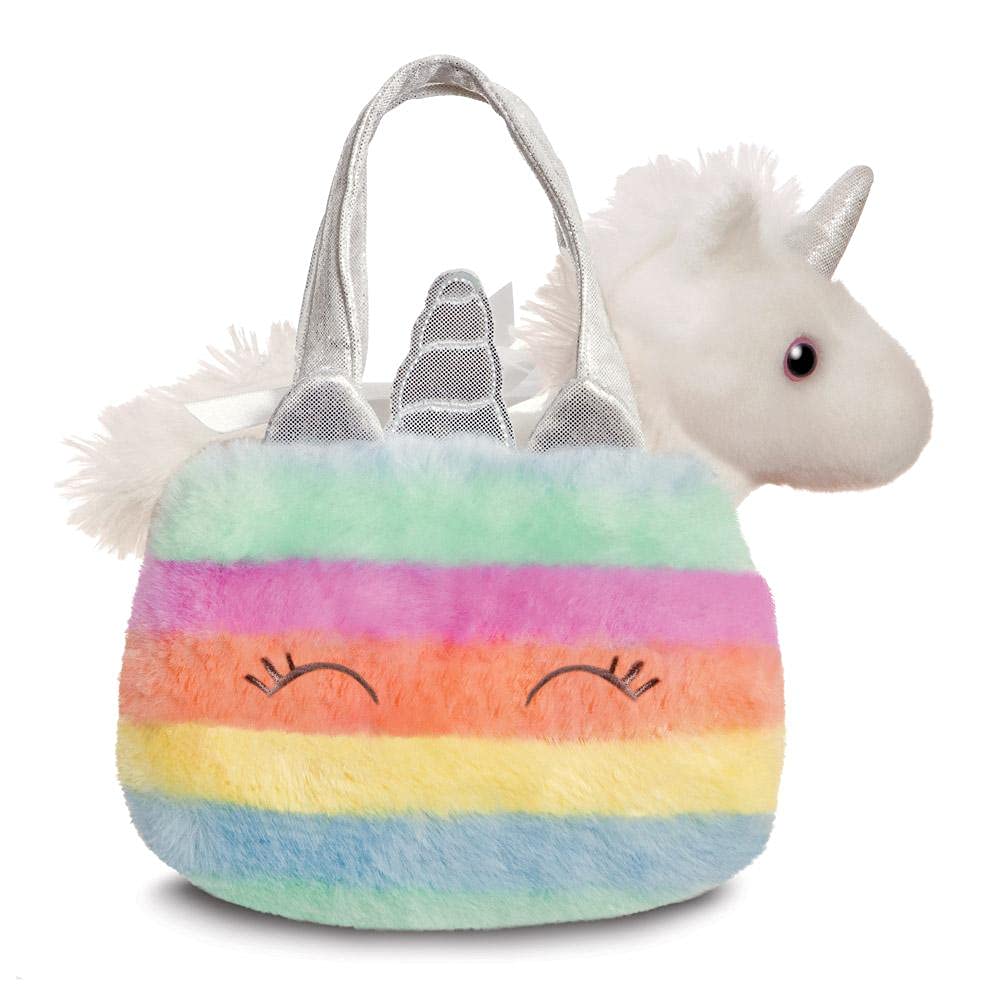 Aurora, 61363, Fancy Pal Rainbow Unicorn, Soft Toy, Rainbow, 20 cm x 20 cm x 7 cm