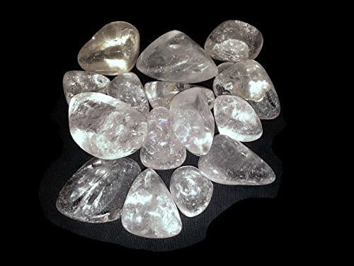 Blueshift Industries: 1lb Bulk Tumbled Polished Clear Quartz Stones - Medium/Large 1"- 2" Natural Crystals with Decorative Bag