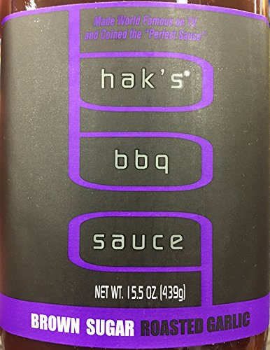 Hak's Brown Sugar Roasted Garlic BBQ Sauce 15.5oz Glass Bottle (Pack of 3)