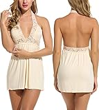 Avidlove Nightwear Sexy Lingerie for Women Halter Chemise Babydoll Set