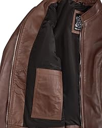 Decrum Brown Motorcycle Jacket Women - Leather