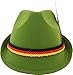 Costume Agent German Alpine Bavarian Oktoberfest Costume Hat with Feather - Green - German Hat For Men & Women - Bavarian Hat for Lederhosen
