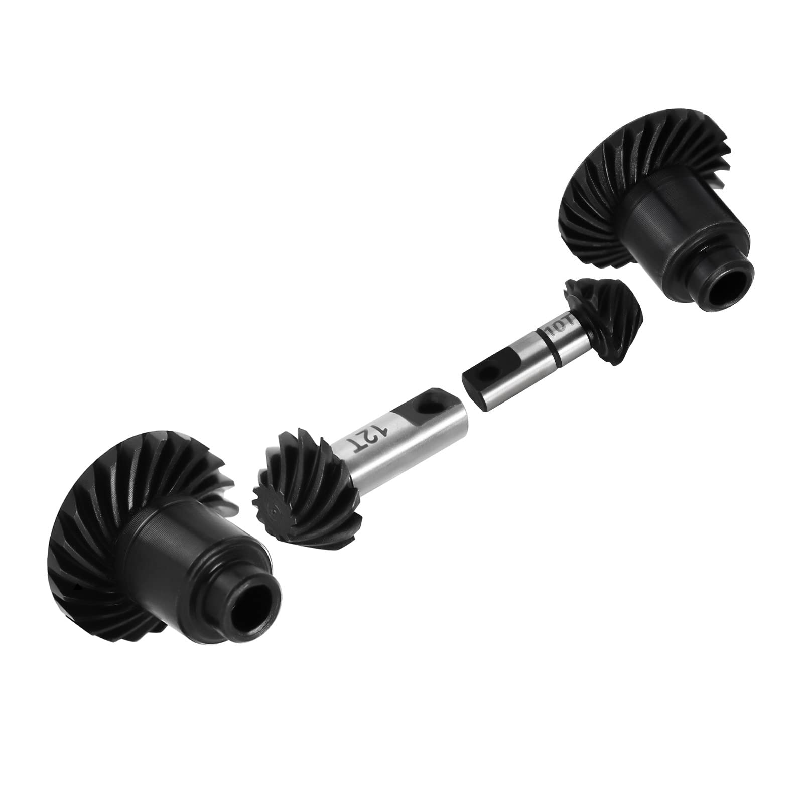 Photo 1 of INJORA 12T/22T Overdrive Gear and 24T/10T Underdrive Alloy Steel Helical Gear Set for TRX4M 1/18 RC Crawler Car Upgrade