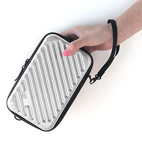 Hltd 2.5" HDD Hard Drive Case Travel Storage Carrying Case Bag Pouch for Electronic Computer Cell Phone iPad Accessories USB Cables Power Banks Hard Disk (Silver) - Thumbnail 6
