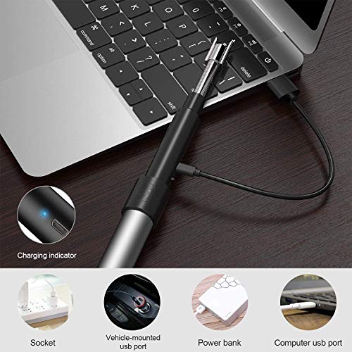 Extendable USB arc Lighter Flameless Electronic Stick Lighter, 360
