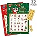 Christmas Bingo Game - 32-Set Family Holiday Party Supplies Activity Kit, 2 to 32 Multi-Player Bingo, Home party, Winter Fun for Kids and Adults