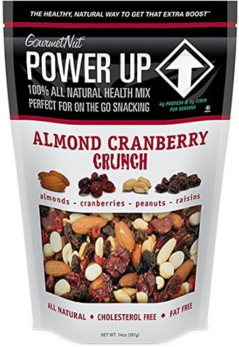 Gourmet Nut POWER UP 100% All Natural Almond Cranberry Crunch (Pack of 2)