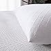 PHF Matelasse Textured Euro Pillow Shams 26x26, No Insert, 2 Pack, 100% Natural Cotton, European Sham Covers, Jacquard Pattern Square Pillowcase Shell for Couch, Sofa, Bed, White