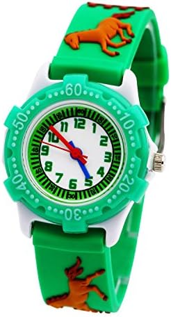 Kids Watches, AIJUN Waterproof 3D Silicone Cute Cartoon Digital Quartz Wristwatches Time Teacher for Kids Girls or Boys (Horse)