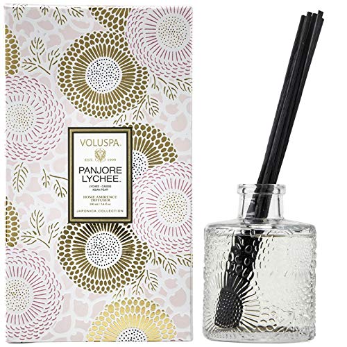 Voluspa Panjore Lychee Home Ambiance Reed Diffuser, 3.4 fluid ounces