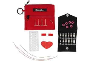ChiaoGoo Twist Shorties Stainless Steel Interchangeable Set, 2-inch and 3-inch (5 and 8cm) Mini (7230-M)