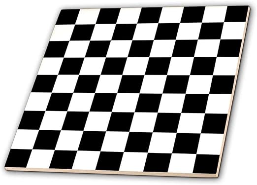 Amazon Com Inspirationzstore Patrones Diseno De Cuadros Blanco Y Negro Patron Cuadros Cuadros Cuadrados Ajedrez Tablero De Ajedrez O Coche De Carreras Race Bandera De Azulejos Ceramica Negro 6 Home