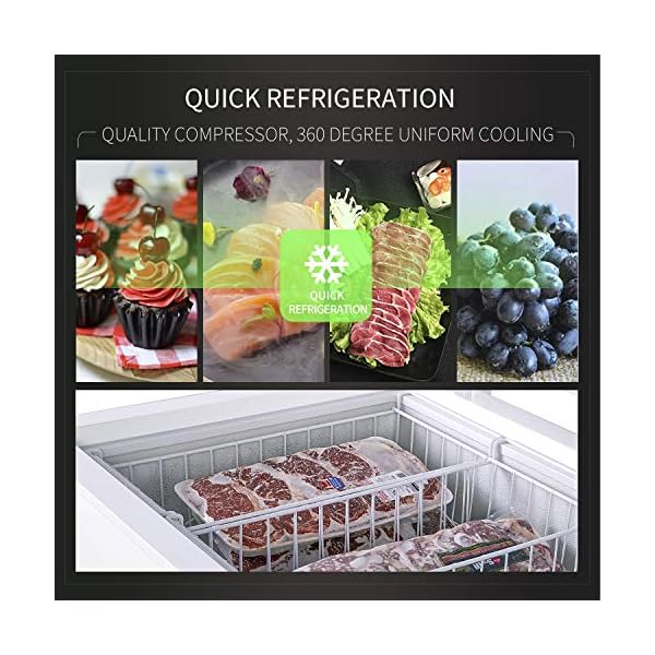 KITMA Commercial Top Chest Freezer 7 Cu. Ft Deep Ice Cream Freezer with