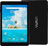 Utopia Home 10.1-Inch Android 7.0 Tablet - 2GB RAM - 5MP AF Rear & 2MP FF Front Camera - 1.3GHz Quad-Core Processor - 3G (WCDMA 850/1900/2100MHz), Wi-Fi, Bluetooth - 16GB Storage - Leather Case