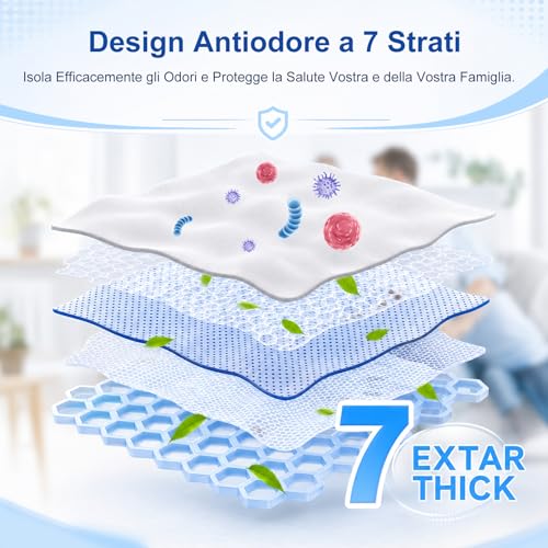9 pezzi Ricarica Mangiapannolini, 4,5M Sacchetti Mangiapannolini Antiodore Inodore Addensata, Ricarica Mangiapannolini Compatibile Con Tutti i Secchi per Pannolini, Con Twist & Click