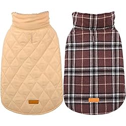 Kuoser Warm Dog Coat, Reversible Dog Jacket