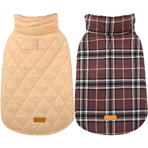 Kuoser Warm Dog Coat, Reversible Dog Jacket