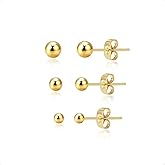 IMBOS Pearl Earrings 14k Gold Plated Daisy Flower Stud Earrings for Women Ball Stud Flat Back Earring Hypoallergenic Statement Earring Trendy Jewelry Gift for Women