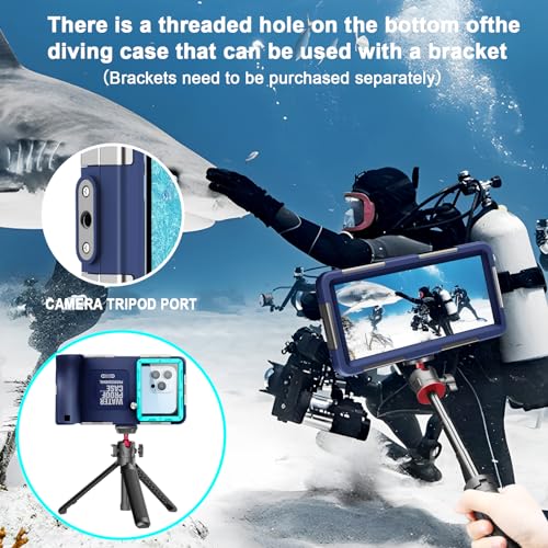 Waterproof Smartphone Case IPX8 Waterproof Mobile Phone Holder 15 m Underwater Compatible for iPhone 17 Pro 17 Air 16 15 Plus 12 13 14 15 16 17 Pro Max 16 15 14 Pro Samsung S25 S24 Ultra