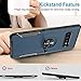 CEGAR Samsung Galaxy S10 Plus Case, Stylish Dual Layer Hard PC Back Case with 360 Degree Rotation Finger Ring Grip Kickstand, Magnetic Car Mount Compatible with Samsung Galaxy S10 Plus (V-Blue)